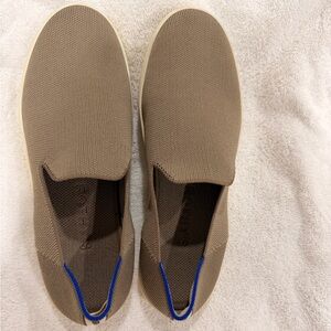 Rothy's Women’s Slip-On Loafers in Taupe with Blue Accent